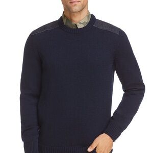 Burberry wool sweater with suede patches sz L/XL